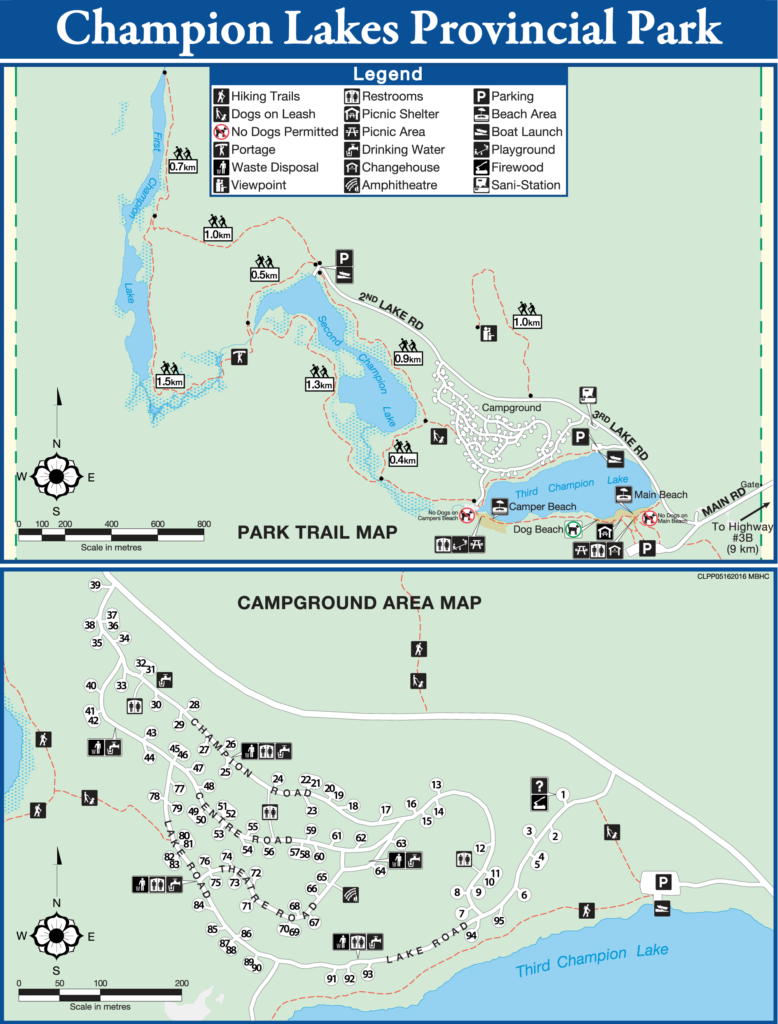 Champion Lakes Provincial Park Map
