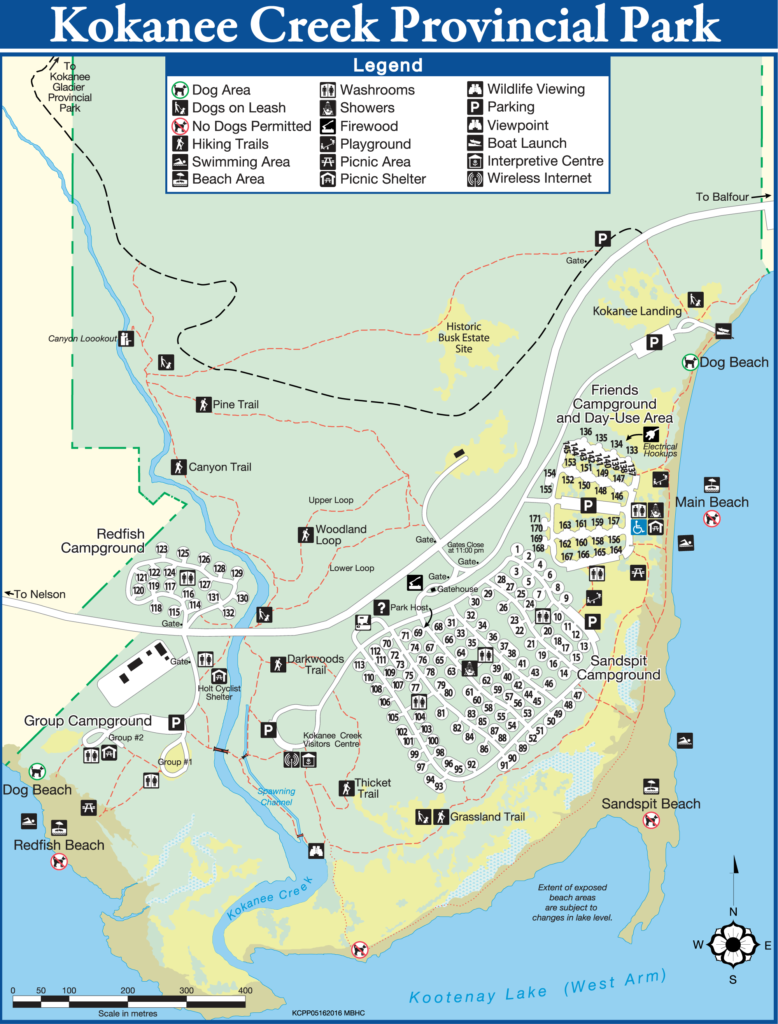 Kokanee Creek Provincial Park Map