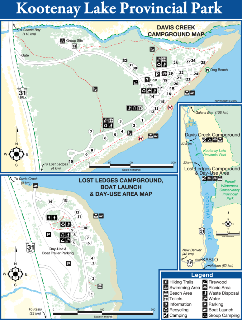 Kootenay Lake Provincial Park Map