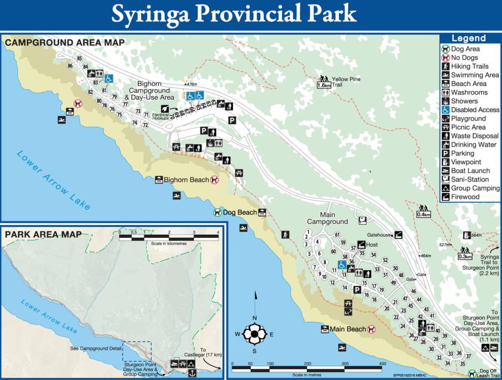 Syringa Provincial Park Map